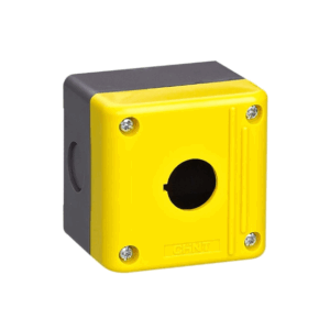CAJA VACÍA AMARILLA CHINT NPH-10J - 1 ORIFICIO 22 MM IP65
