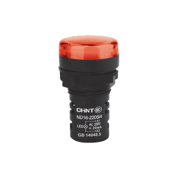 OJO DE BUEY 22 MM COLOR ROJO C/ZUMBADOR 220V