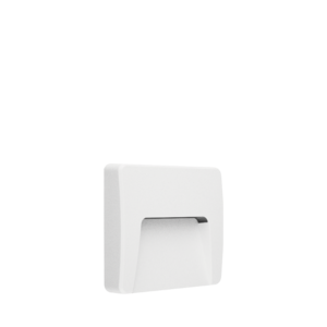 ARTEFACTO DE APLICAR EXTERIOR CUADRADO, COLOR BLANCO, UNIDIRECCIONAL, IP65, AC100-240V, 3W 100LM, RA>80, BLANCO CALIDO