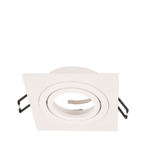 ARTEFACTO DE EMBUTIR CUADRADO DICRO X1 MOVIL ALUMINIO BLANCO