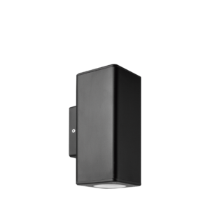 ARTEFACTO DE APLICAR EXTERIOR CUADRADO, COLOR NEGRO, BIDIRECCIONAL, IP54, AC100240V, GU10, 9W MAX