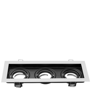 ARTEFACTO MACROLED EMBUTIR X3 DICRO MARCO BLANCO