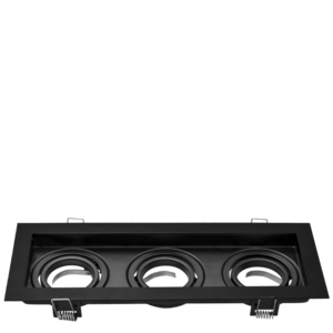 ARTEFACTO MACROLED EMBUTIR X3 DICRO MARCO NEGRO