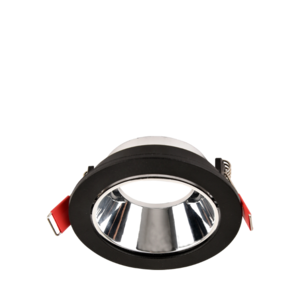 ARTEFACTO DE EMBUTIR REDONDO ANTIDESLUMBRANTE DICRO X1 MOVIL PVC NEGRO-CROMO