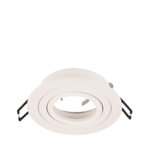 ARTEFACTO DE EMBUTIR REDONDO DICRO X1 MOVIL ALUMINIO BLANCO