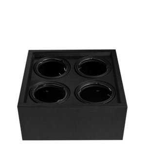 PLAFON CARDANICO DICRO X4 NEGRO