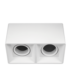 ARTEFACTO PLAFON CUADRADO DICRO X2 MOVIL PVC BLANCO RANURADO