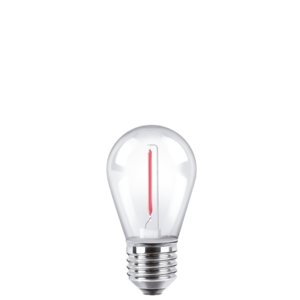 BULBO S14 FILAMENTO MACROLED 1W E27 AC180-265V ROJO