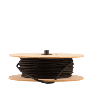 CABLE TEXTIL 2X0.5MM 300V CARRETEL X100 METROS COLOR NEGRO
